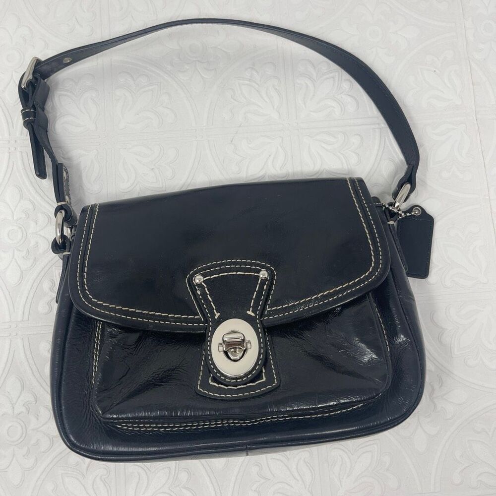 Coach Penny Patent Leather Mini Shoulder Bag